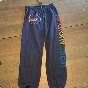 Navy blue aviator nation sweatpants
